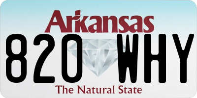 AR license plate 820WHY