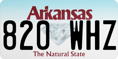 AR license plate 820WHZ