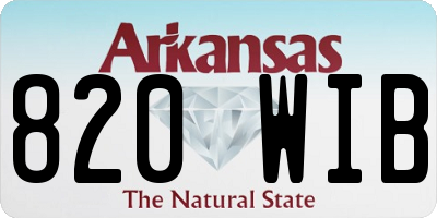 AR license plate 820WIB