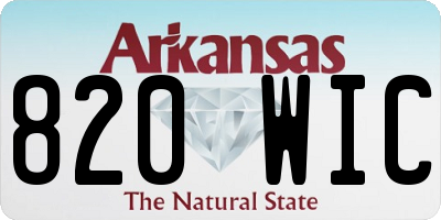 AR license plate 820WIC