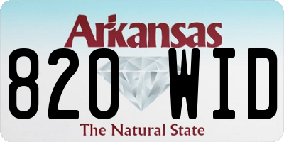 AR license plate 820WID