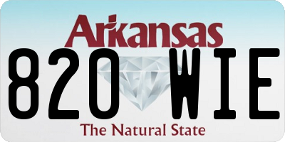 AR license plate 820WIE
