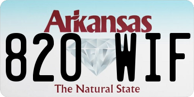 AR license plate 820WIF