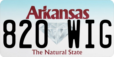 AR license plate 820WIG