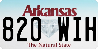 AR license plate 820WIH