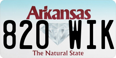 AR license plate 820WIK