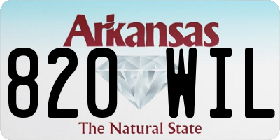 AR license plate 820WIL