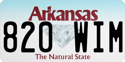 AR license plate 820WIM