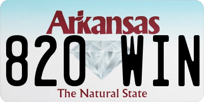 AR license plate 820WIN