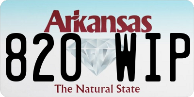 AR license plate 820WIP