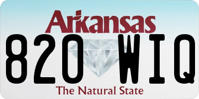 AR license plate 820WIQ