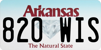 AR license plate 820WIS