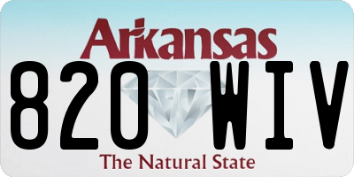 AR license plate 820WIV