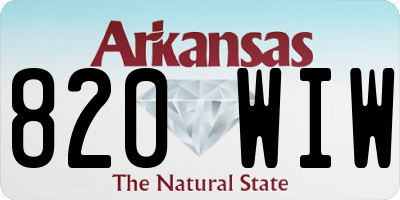 AR license plate 820WIW