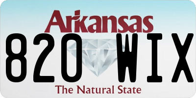 AR license plate 820WIX