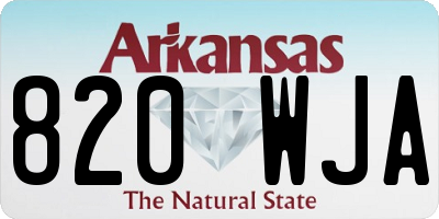 AR license plate 820WJA