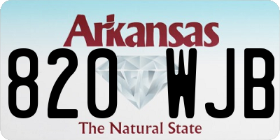 AR license plate 820WJB