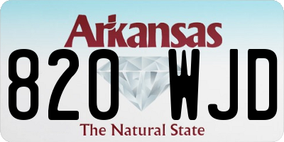 AR license plate 820WJD