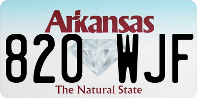 AR license plate 820WJF