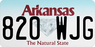 AR license plate 820WJG