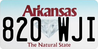AR license plate 820WJI