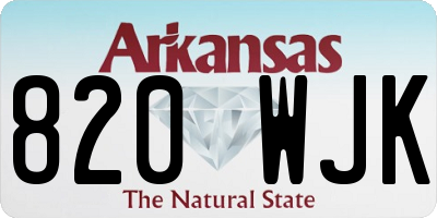 AR license plate 820WJK