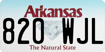 AR license plate 820WJL