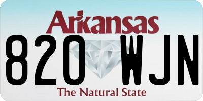 AR license plate 820WJN