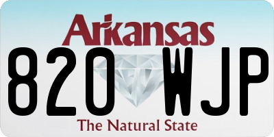 AR license plate 820WJP