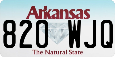 AR license plate 820WJQ