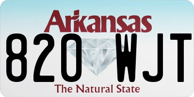 AR license plate 820WJT