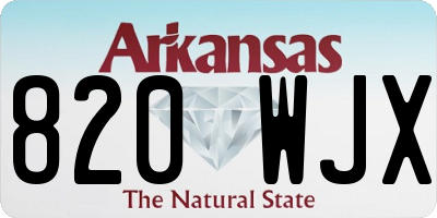 AR license plate 820WJX