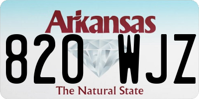 AR license plate 820WJZ