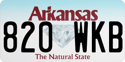 AR license plate 820WKB