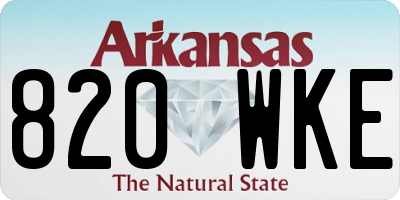 AR license plate 820WKE