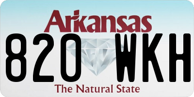 AR license plate 820WKH