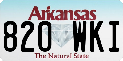 AR license plate 820WKI