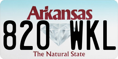 AR license plate 820WKL