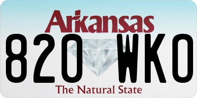 AR license plate 820WKO