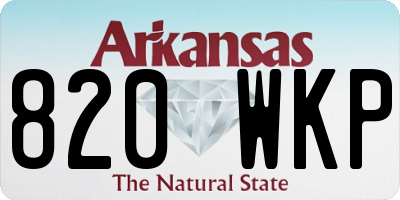 AR license plate 820WKP