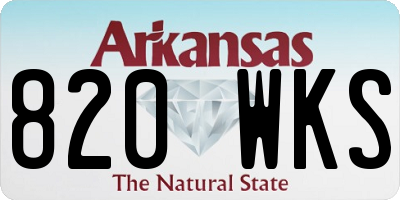 AR license plate 820WKS