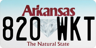 AR license plate 820WKT