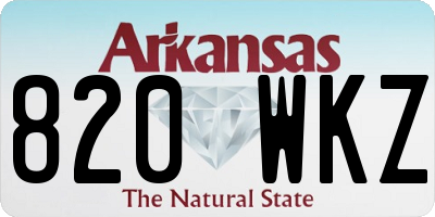 AR license plate 820WKZ