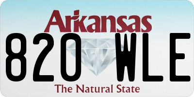 AR license plate 820WLE