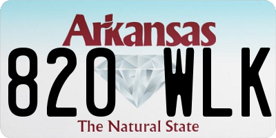 AR license plate 820WLK