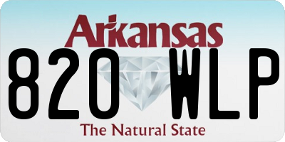 AR license plate 820WLP