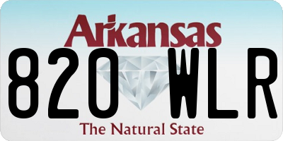 AR license plate 820WLR