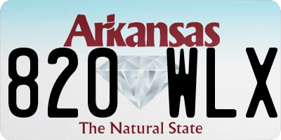 AR license plate 820WLX