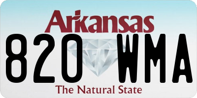 AR license plate 820WMA