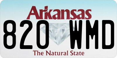 AR license plate 820WMD